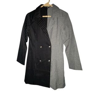 * SHEIN medium Black and Gray Pinstripe thin Blazer